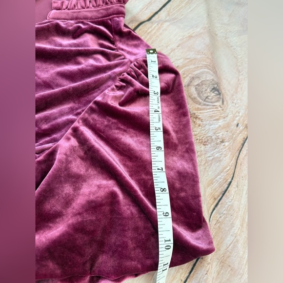 Karlie Dress Woman’s Size Large Velvet Tiered Magenta Pockets Ruffle - Picture 2 of 8